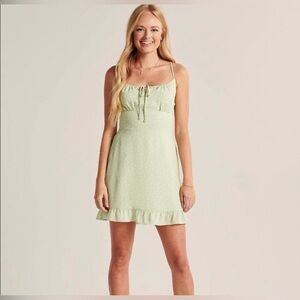 Abercrombie and Fitch Green / White Polka Dot Mini Dress​​​